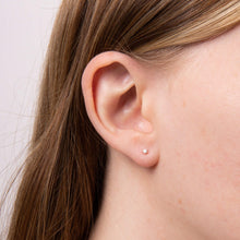 Load image into Gallery viewer, Sterling Silver Cubic Zirconia Studs