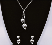 Load image into Gallery viewer, Sterling Silver Polished Pebble Heart Drops Chris Lewis