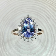 Load image into Gallery viewer, Preloved 9ct Yellow Gold Tanzanite and Diamond Ring