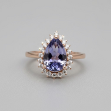 Load image into Gallery viewer, Preloved 9ct Yellow Gold Tanzanite and Diamond Ring