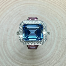 Load image into Gallery viewer, Preloved Platinum Tanzanite, Pink Sapphire and Diamond Ring
