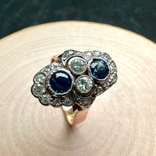 Load image into Gallery viewer, Preloved Ceylon Sapphire and Diamond Ring