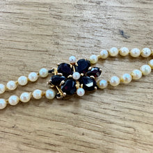 Load image into Gallery viewer, Preloved Graduated Pearl and Garnet Necklace
