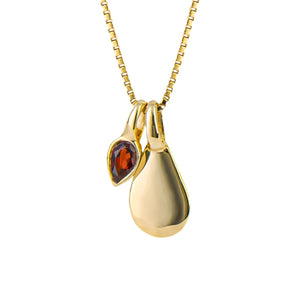 January Garnet Gold-Plated Birthstone Necklace
