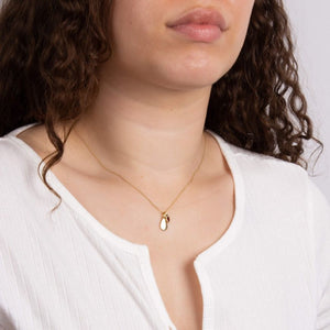 April White Topaz Gold-Plated Birthstone Necklace