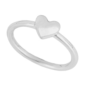 Sterling Silver Puffed Heart Ring