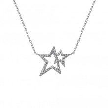 Load image into Gallery viewer, Sterling Silver Shimmer Star Necklace