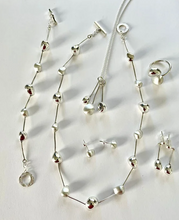 Load image into Gallery viewer, Sterling Silver Pebble Necklace, Satin & Polished Chris Lewis