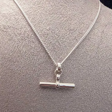Load image into Gallery viewer, Sterling Silver Polished T-Bar Pendant Chris Lewis