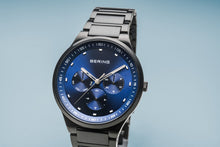Load image into Gallery viewer, Gents Bering Brushed Black Steel Watch, Sapphire Crystal Glass