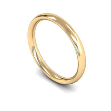 Load image into Gallery viewer, 2.5mm Traditional Court Wedding Ring, White Gold, Yellow Gold, Rose Gold, Platinum