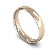 Load image into Gallery viewer, 4mm Traditional Court Wedding Ring, Silver, White Gold, Yellow Gold, Rose Gold, Platinum