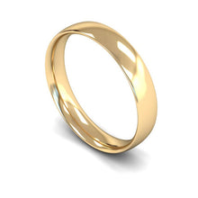 Load image into Gallery viewer, 4mm Traditional Court Wedding Ring, Silver, White Gold, Yellow Gold, Rose Gold, Platinum