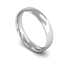 Load image into Gallery viewer, 4mm Traditional Court Wedding Ring, Silver, White Gold, Yellow Gold, Rose Gold, Platinum
