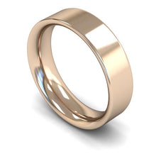 Load image into Gallery viewer, 6mm Flat Court Wedding Ring, Silver, White Gold, Yellow Gold, Rose Gold, Platinum