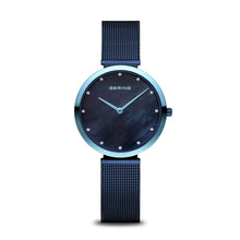 Load image into Gallery viewer, Ladies Bering Classic Polished Blue Watch 18132-398