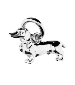 Sterling Silver Sausage Dog Charm / Pendant