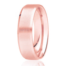 Load image into Gallery viewer, Flat Court Band With Brushed Centre & Diamond Cut Bevelled Edge