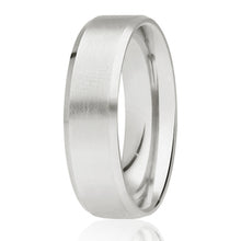 Load image into Gallery viewer, Flat Court Band With Brushed Centre & Diamond Cut Bevelled Edge