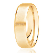 Load image into Gallery viewer, Flat Court Band With Brushed Centre & Diamond Cut Bevelled Edge