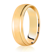 Load image into Gallery viewer, Brushed Centre Court Band with Half round diamond cut edge