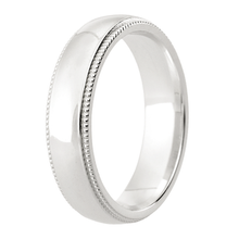 Load image into Gallery viewer, Polished Centre Court Band With Milgrain Edges