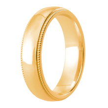 Load image into Gallery viewer, Polished Centre Court Band With Milgrain Edges