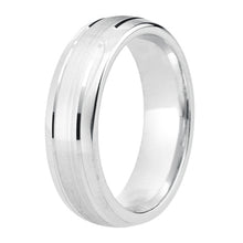 Load image into Gallery viewer, Satin Finish Court Band With Diamond Cut Grooves