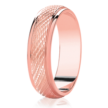 Load image into Gallery viewer, Court Band With Millgrain Line Effect & Rolled Edges