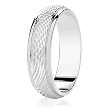 Load image into Gallery viewer, Court Band With Millgrain Line Effect & Rolled Edges