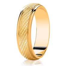 Load image into Gallery viewer, Court Band With Millgrain Line Effect & Rolled Edges