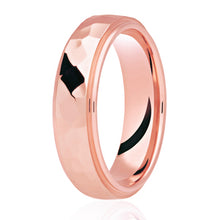 Load image into Gallery viewer, Court Hammered Finish Ring With Rolled Edges
