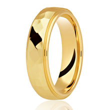 Load image into Gallery viewer, Court Hammered Finish Ring With Rolled Edges