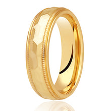 Load image into Gallery viewer, Court Hammered Finish Ring With Milgrain Edge