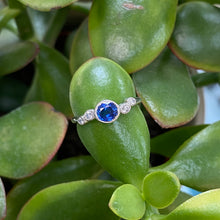 Load image into Gallery viewer, White Gold Ceylon Sapphire & Diamond Ring