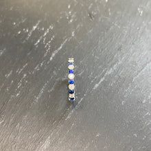 Load image into Gallery viewer, Platinum Sapphire & Diamond Eternity Ring