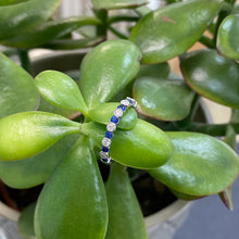 Load image into Gallery viewer, Platinum Sapphire & Diamond Eternity Ring