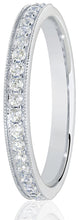 Load image into Gallery viewer, Round Brilliant Cut Millgrain Channel Claw Ring, 2.5mm wide