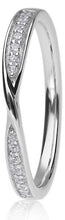 Load image into Gallery viewer, Round Brilliant Cut Ribbon Twist Ring
