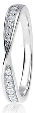 Load image into Gallery viewer, Round Brilliant Cut Ribbon Twist Ring