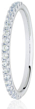 Load image into Gallery viewer, Round Brilliant Cut Mini Claw Set Diamond Ring 2.1mm wide