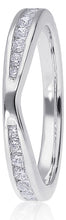 Load image into Gallery viewer, Round Brilliant Cut V-Shaped Channel Set Ring