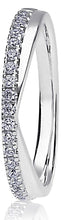 Load image into Gallery viewer, Round Brilliant Cut V-Shaped French Pave / Fish Tail Round Brilliant Cut Ring