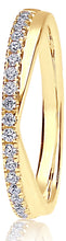 Load image into Gallery viewer, Round Brilliant Cut V-Shaped French Pave / Fish Tail Round Brilliant Cut Ring