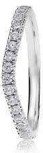 Load image into Gallery viewer, Round Brilliant Cut Wave French Pave / Fish Tail Wedding Ring