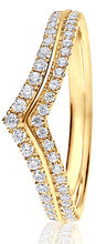 Load image into Gallery viewer, Wishbone Mini Claw Set Round Brilliant Cut Diamond Ring