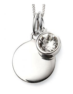 April Birthstone Necklace Diamond