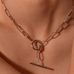 Hot Diamonds Linked T-Bar Necklace