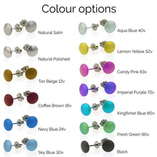 Load image into Gallery viewer, Titanium 3mm Ball Studs Dark Blue