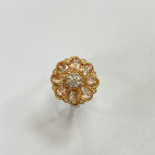 Load image into Gallery viewer, 18ct Morganite & Diamond Flower Ring